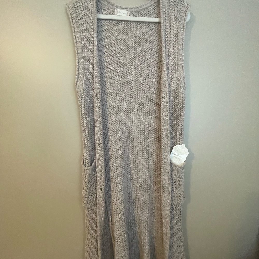 Altar'd State Gray Knit Cardigan Sweater